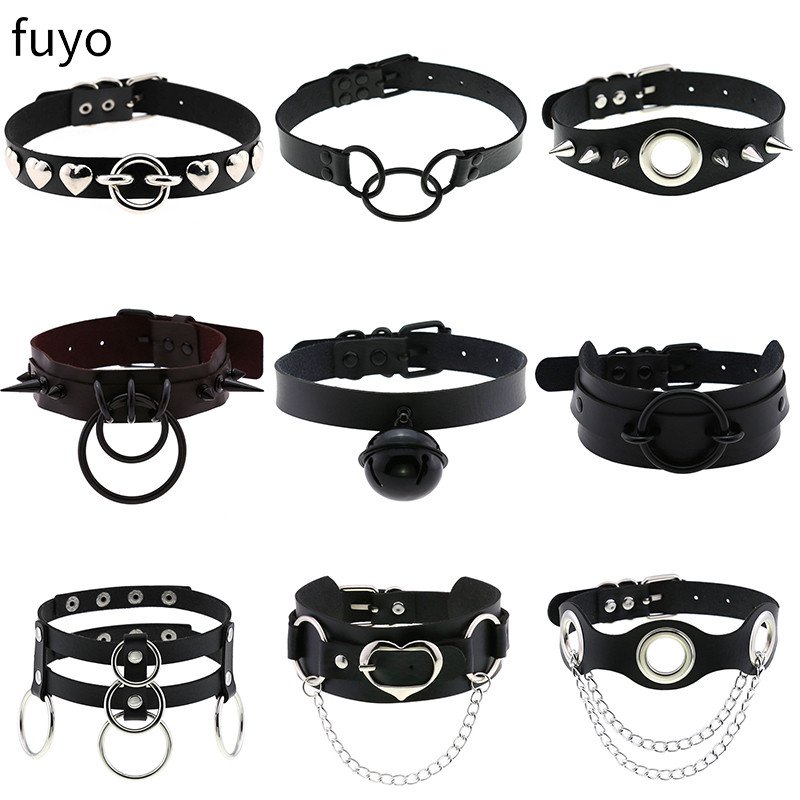 Goth Punk Spike Choker - 펑크 벨 블랙 스파이크 초커 목걸이