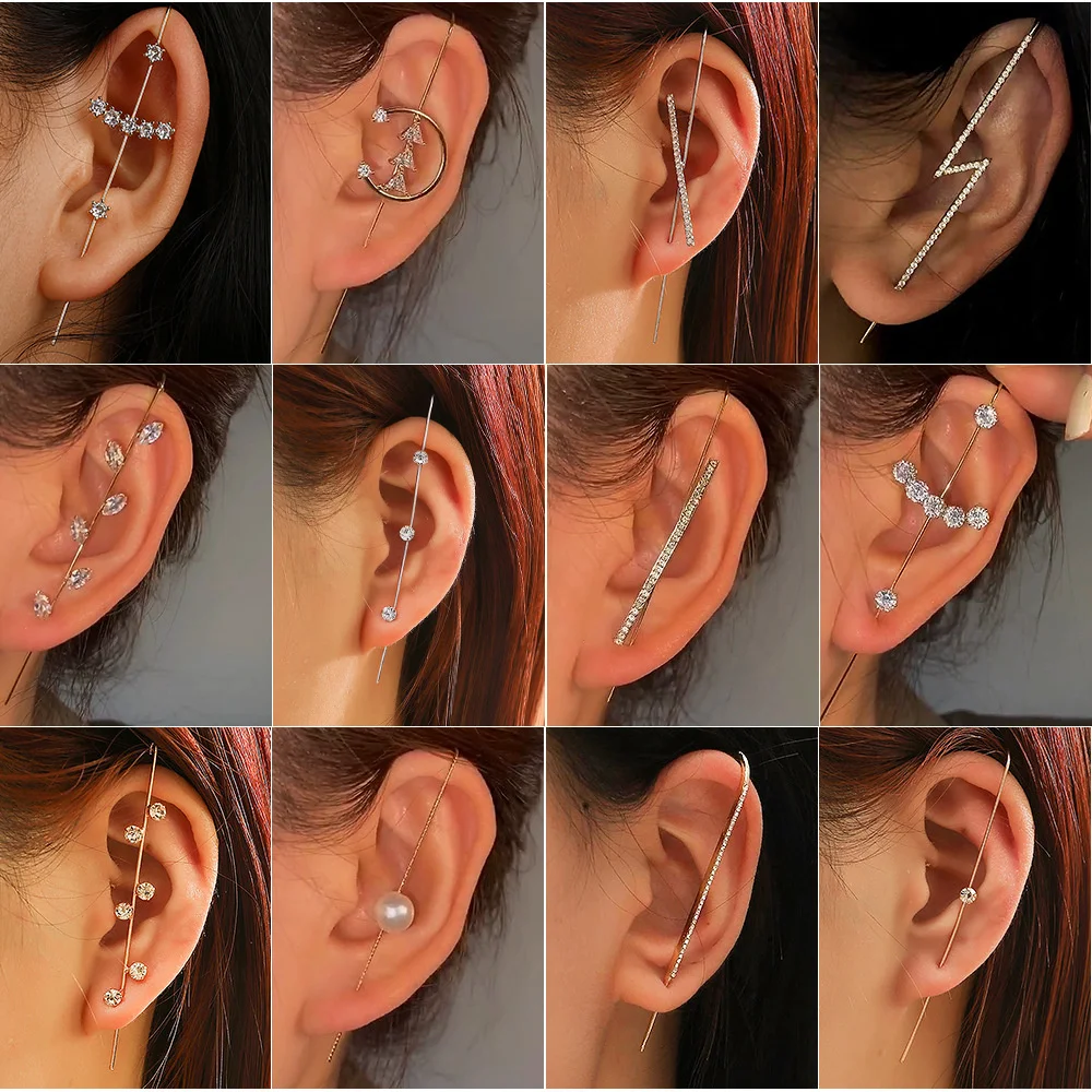 Earrings - 새로운 스타일의 지르콘 장식 개인 맞춤형
