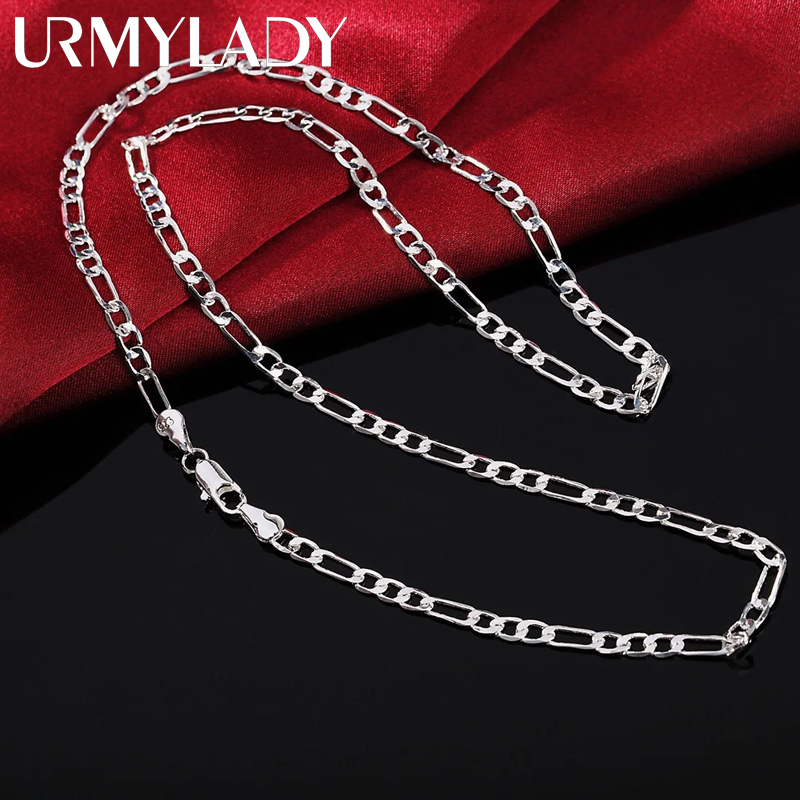 Cuban Link Chain 12Mm - 40-75cm 925 스털링 실버 16-30 인치