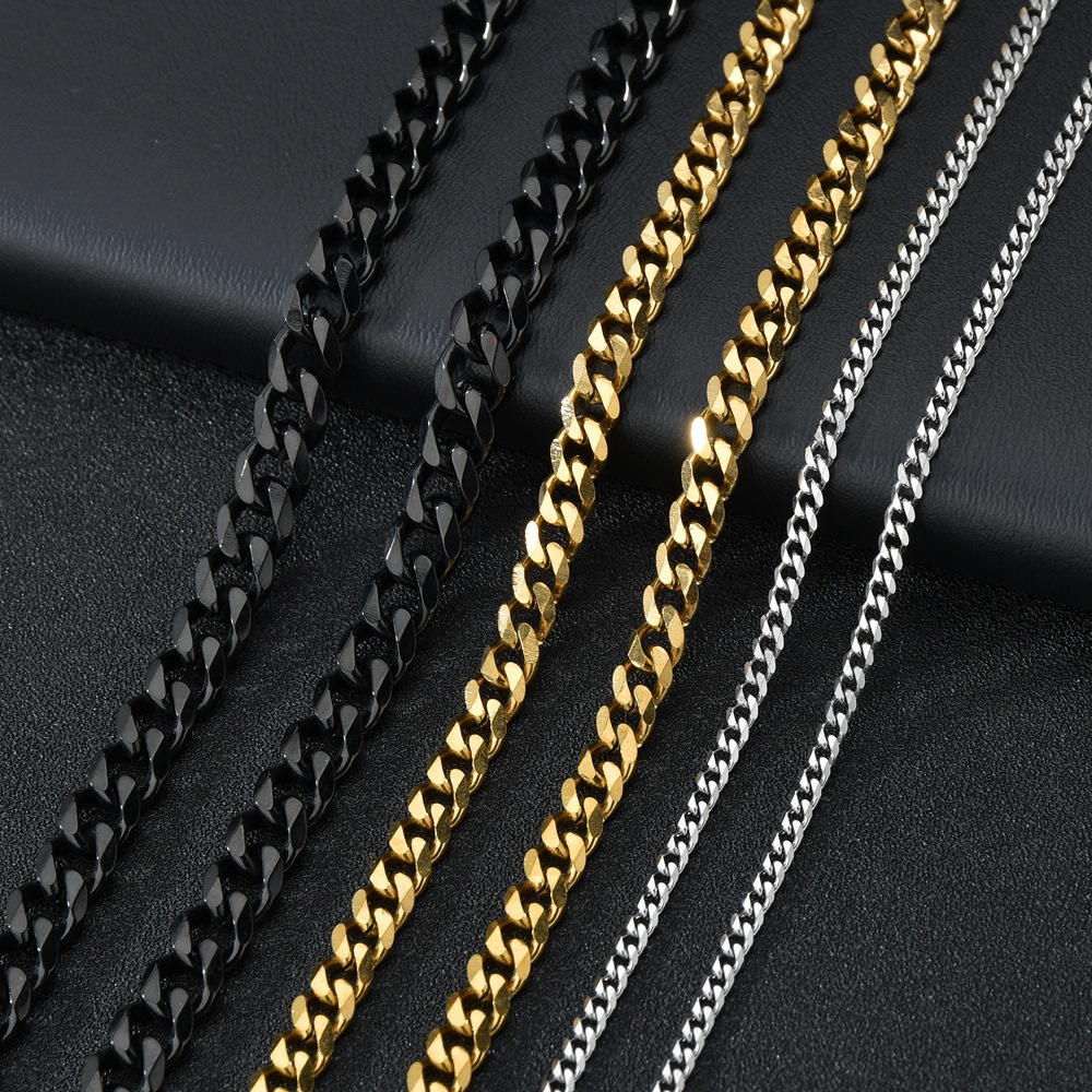 Cuban Link Chain 12Mm - 1 조각 크기 3.6mm/5mm/7mm 남자 목걸이