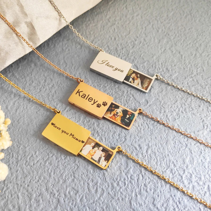 Heart Locket Necklace Photo - 개인 맞춤 스테인리스 스틸 사진 로켓