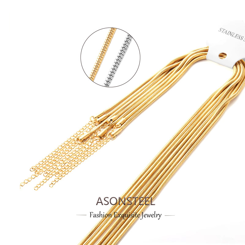 Cuban Link Chain 12Mm - ASONSTEEL 10 개/몫 Boho Snake Chian