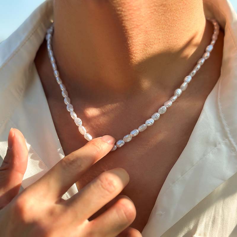 Pearl Choker Necklace Vintage - 여성용 심플 모조 진주 초커 목걸이,