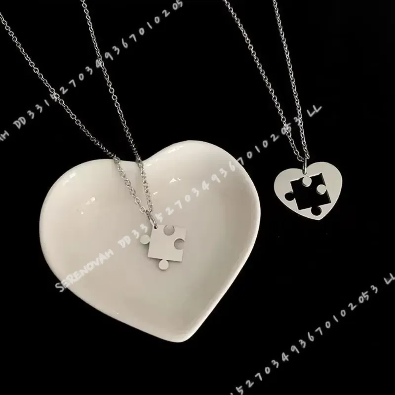 2개 세트 심플 퍼즐 하트 매칭 펜던트 커플 목걸이 ( - Magnetic Couple Matching Necklaces 리뷰 및 가격