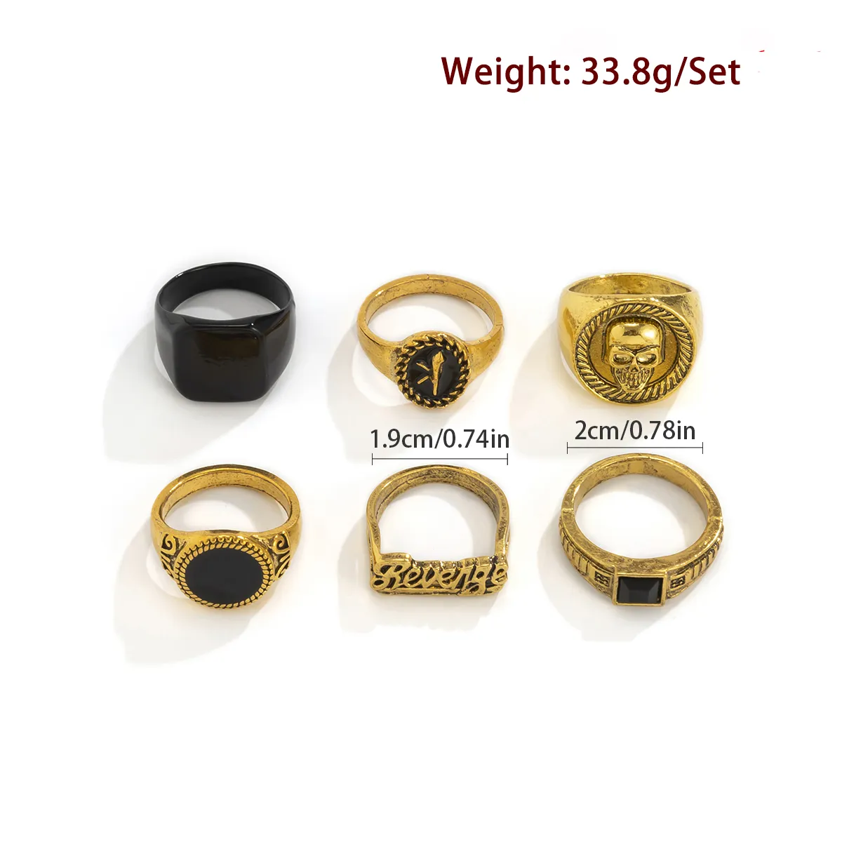 6 Pcs/세트 Goth 빈티지 스켈레톤 골동품 실버  - Vintage Punk Knuckle Rings Set 리뷰 및 가격
