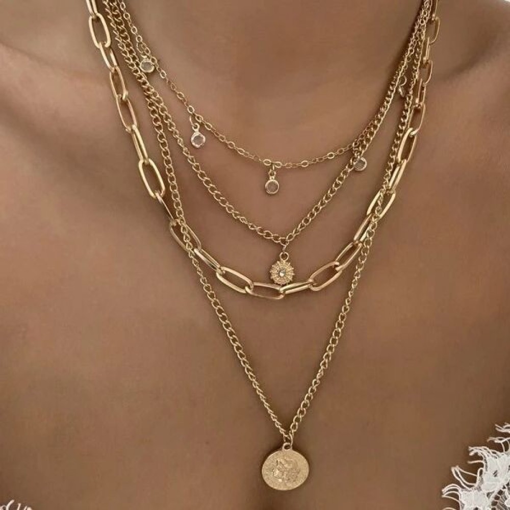 보헤미안 스타일 초상화 펜던트 목걸이 패션 멀티 레이어 - Layered Pendant Necklace Aesthetic 리뷰 및 가격