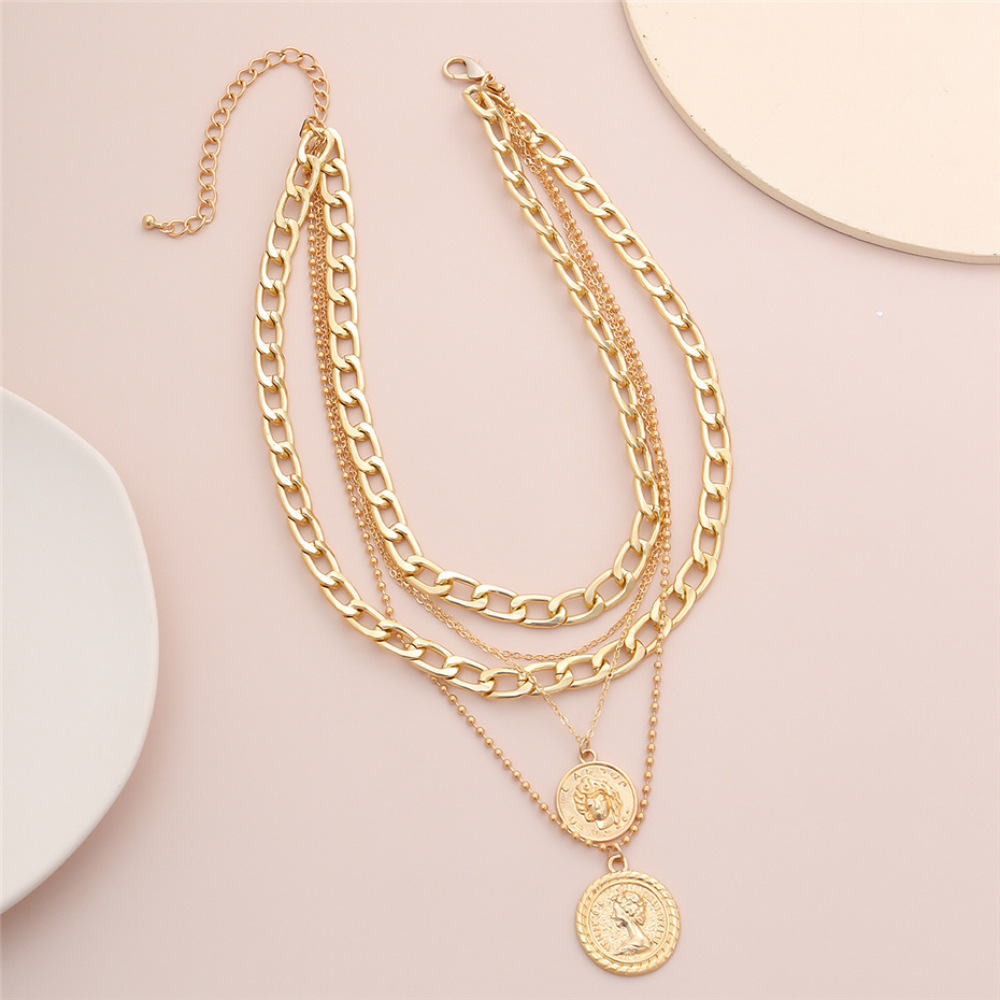 보헤미안 스타일 초상화 펜던트 목걸이 패션 멀티 레이어 - Layered Pendant Necklace Aesthetic 리뷰 및 가격