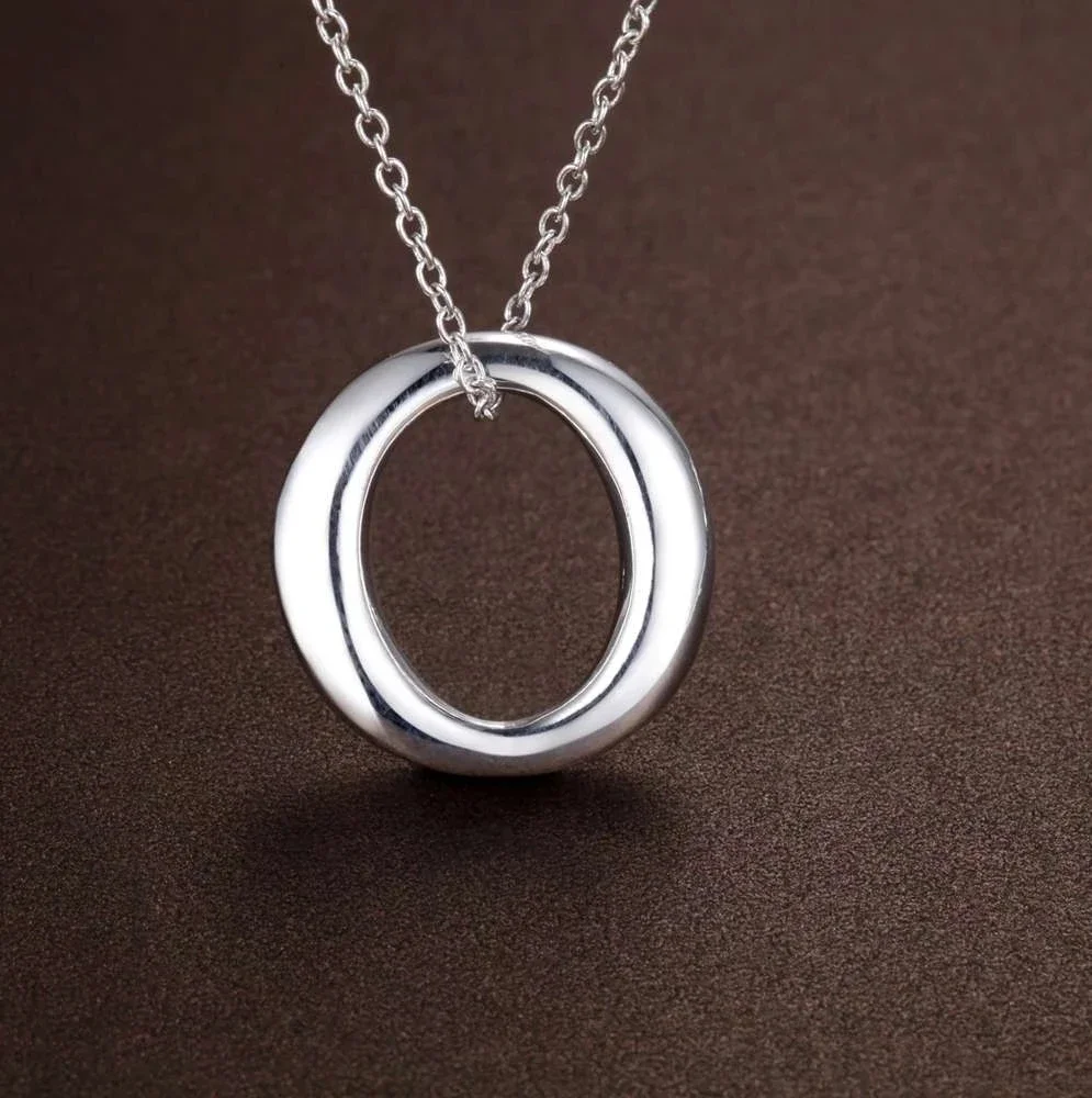 뜨거운 925 스털링 실버 간단한 O 라운드 펜던트 목 - 925 Sterling Silver Chain Necklace Men 리뷰 및 가격