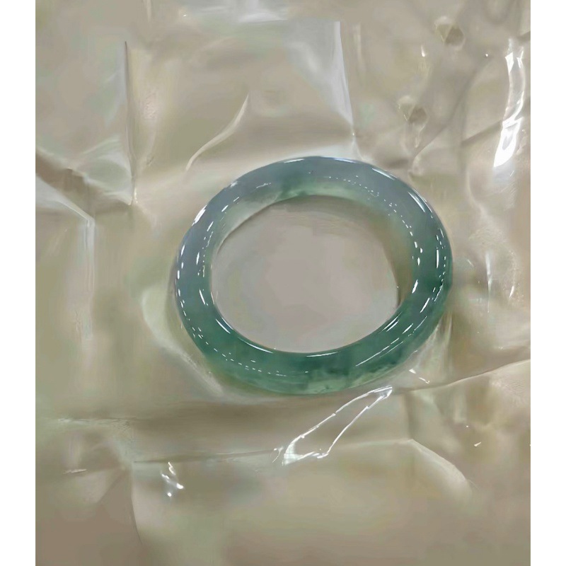 천연 버마산 아이스 제이다이트 팔찌, 정품, 원형 바, - Bracelets 리뷰 및 가격