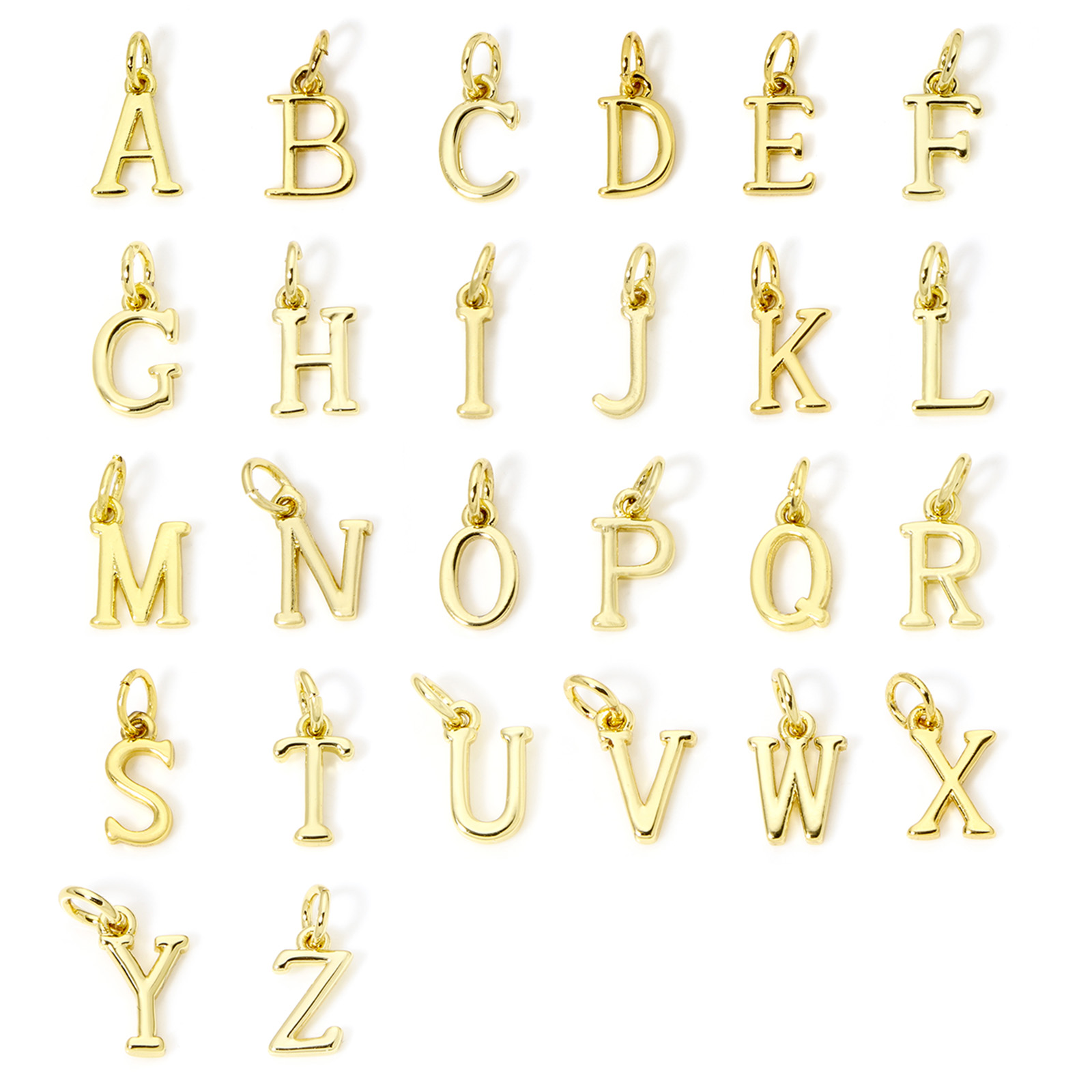 5 조각 황동 매력 18K 골드 도금 자본 알파벳 초기 - Initial Letter Necklace 18K Gold 리뷰 및 가격