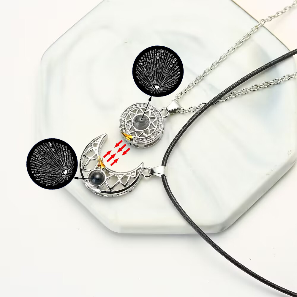커플 매칭 목걸이, 태양 달 목걸이, 연인 선물, 하트 - Magnetic Couple Matching Necklaces 리뷰 및 가격