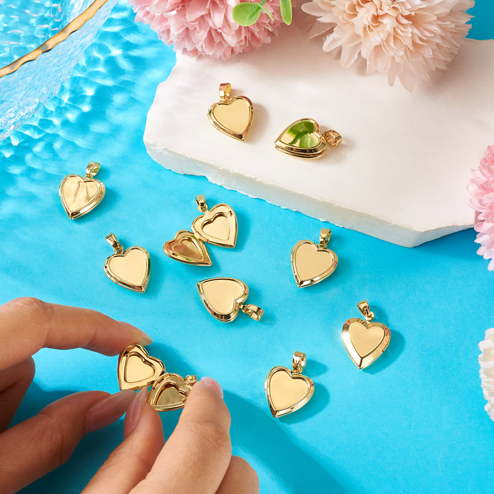 10개 하트 사진 로켓 펜던트, 열 수 있는 사진 프레 - Heart Locket Necklace Photo 리뷰 및 가격