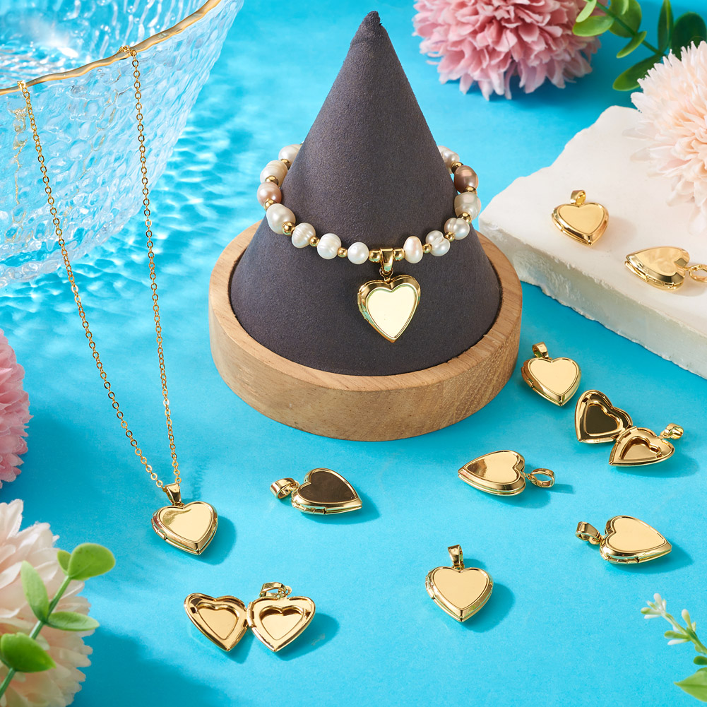 10개 하트 사진 로켓 펜던트, 열 수 있는 사진 프레 - Heart Locket Necklace Photo 리뷰 및 가격
