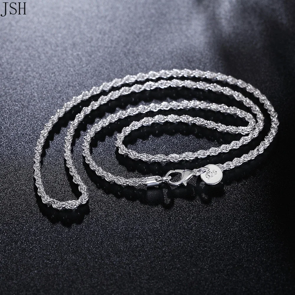 40-60cm 도매 925 스털링 실버 로프 체인 3m - 925 Sterling Silver Chain Necklace Men 리뷰 및 가격
