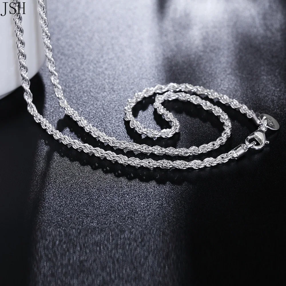 40-60cm 도매 925 스털링 실버 로프 체인 3m - 925 Sterling Silver Chain Necklace Men 리뷰 및 가격