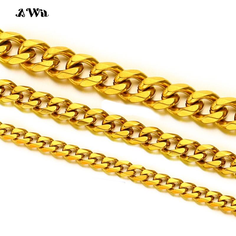 쿠바 링크 체인 스테인레스 스틸 목걸이 방수 18 K  - Cuban Link Chain 12Mm 리뷰 및 가격