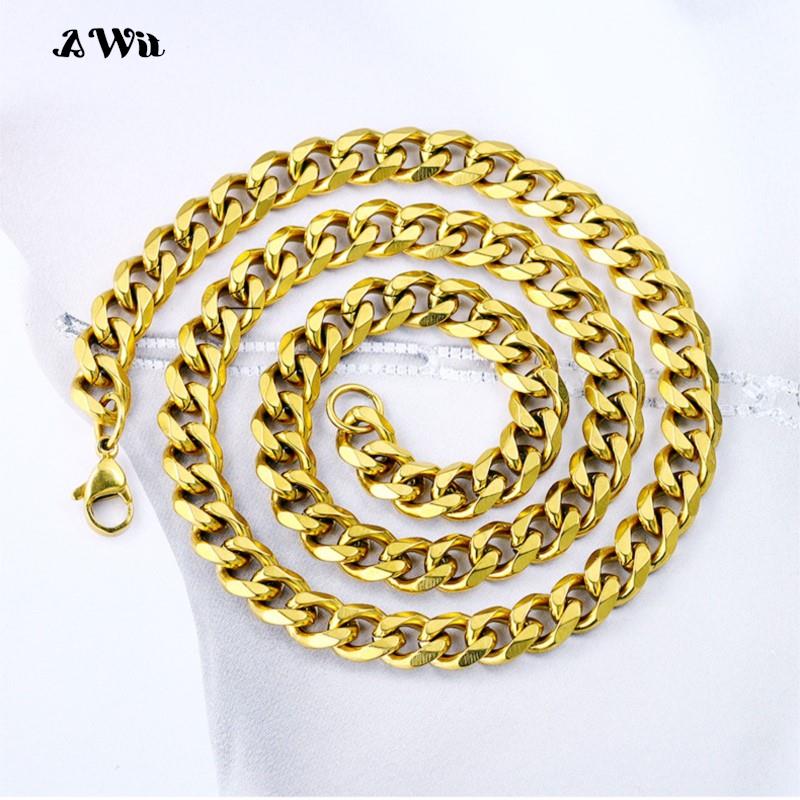 쿠바 링크 체인 스테인레스 스틸 목걸이 방수 18 K  - Cuban Link Chain 12Mm 리뷰 및 가격