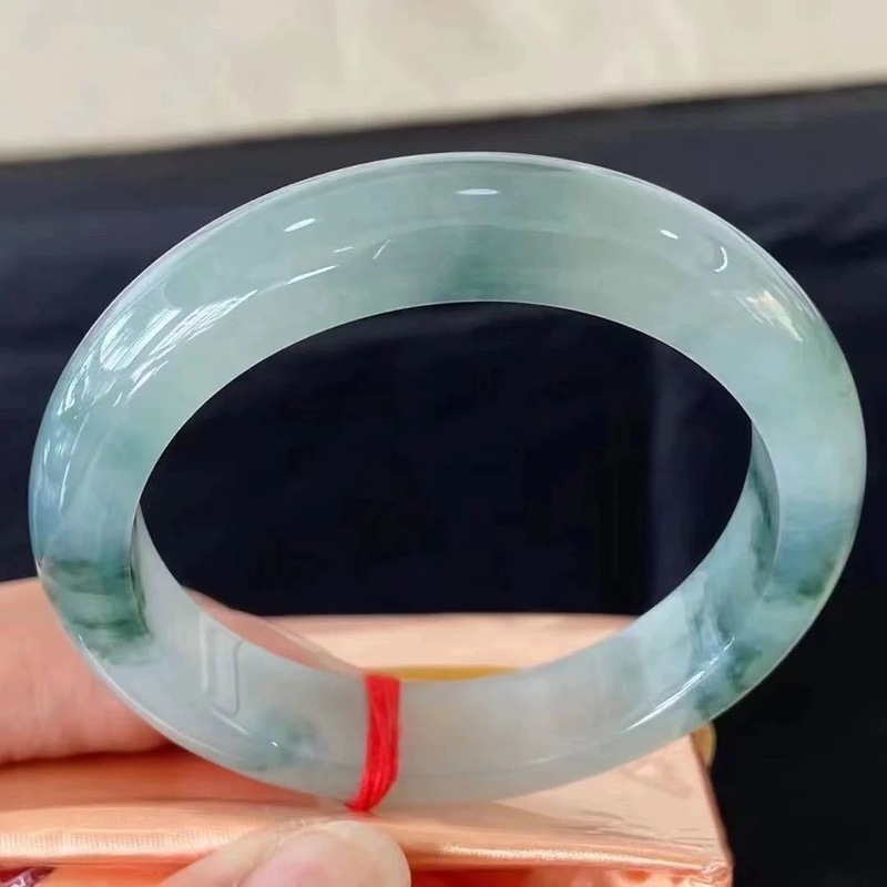 푸른 꽃무늬가 있는 미얀마 비취석, 라오엥 광산에서 채 - Bracelets 리뷰 및 가격