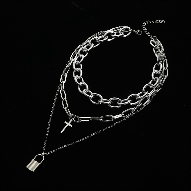 FNQUFUJ 계층화 된 그런지 미적 보석 펑크 체인  - Layered Pendant Necklace Aesthetic 리뷰 및 가격