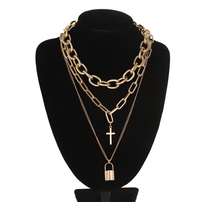 FNQUFUJ 계층화 된 그런지 미적 보석 펑크 체인  - Layered Pendant Necklace Aesthetic 리뷰 및 가격