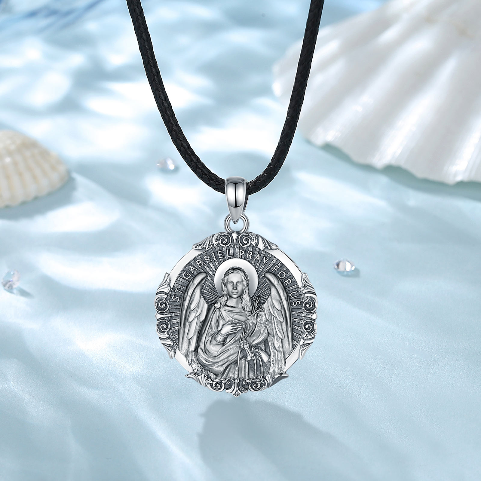 유도라 925 스털링 실버 세인트 가브리엘 대천사 목걸 - 925 Sterling Silver Chain Necklace Men 리뷰 및 가격
