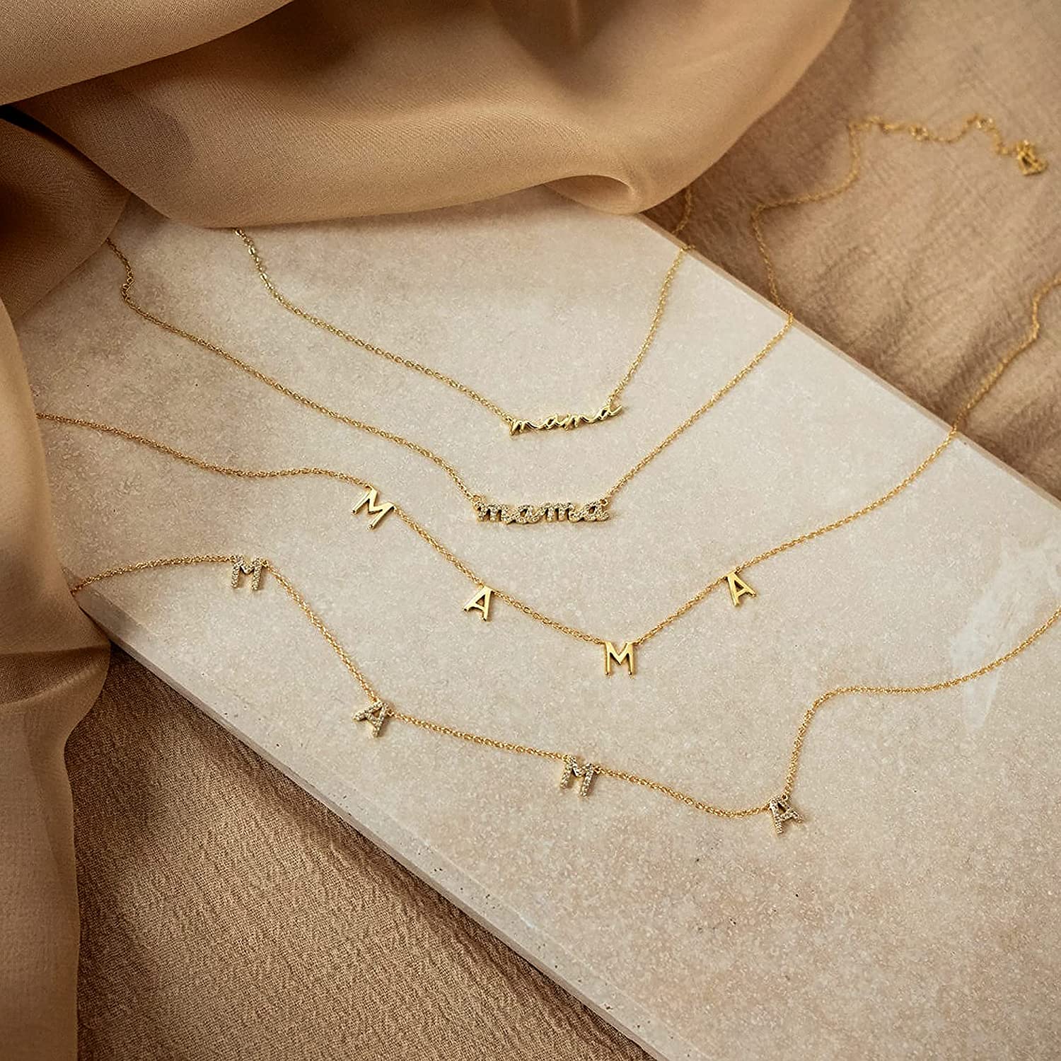 GD 도매 우아한 선물 변색 방지 주얼리 어머니날 18 - Initial Letter Necklace 18K Gold 리뷰 및 가격