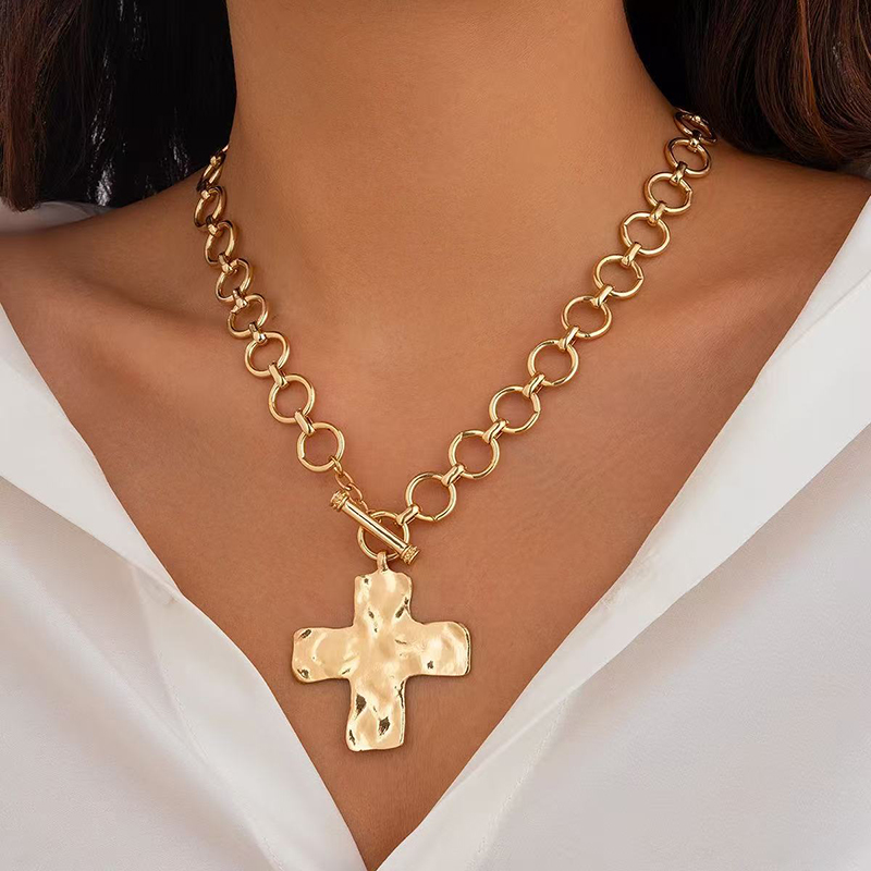 여성용 골드 레이어드 청키 크로스 목걸이, 핫세일 중인 - Cross Pendant Necklace Gold 리뷰 및 가격