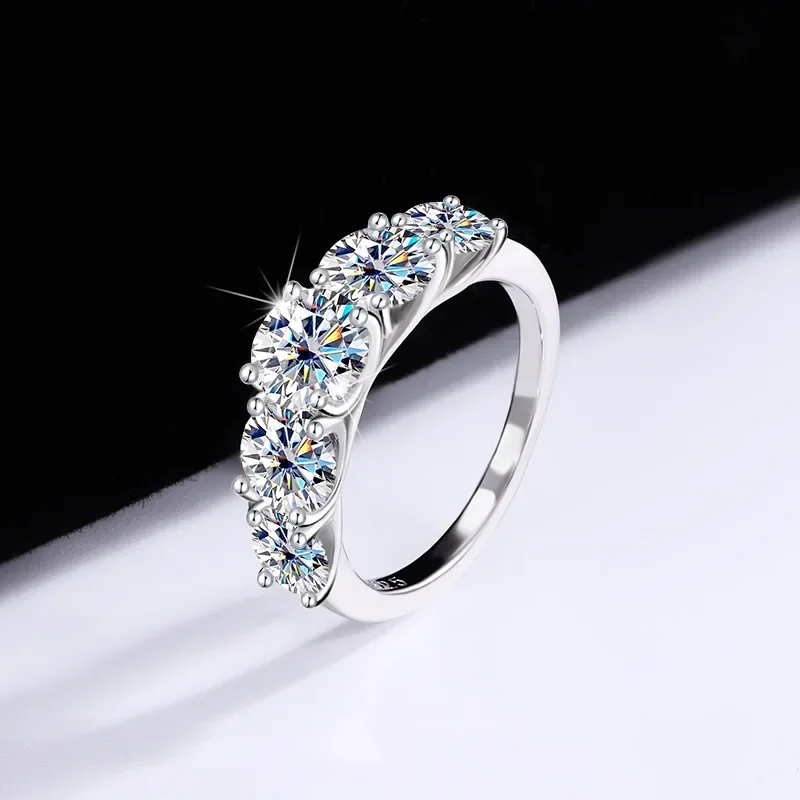여성용 럭셔리 18K 화이트 골드 결혼 반지 - 5개의 - Moissanite Engagement Ring 1 Carat 리뷰 및 가격
