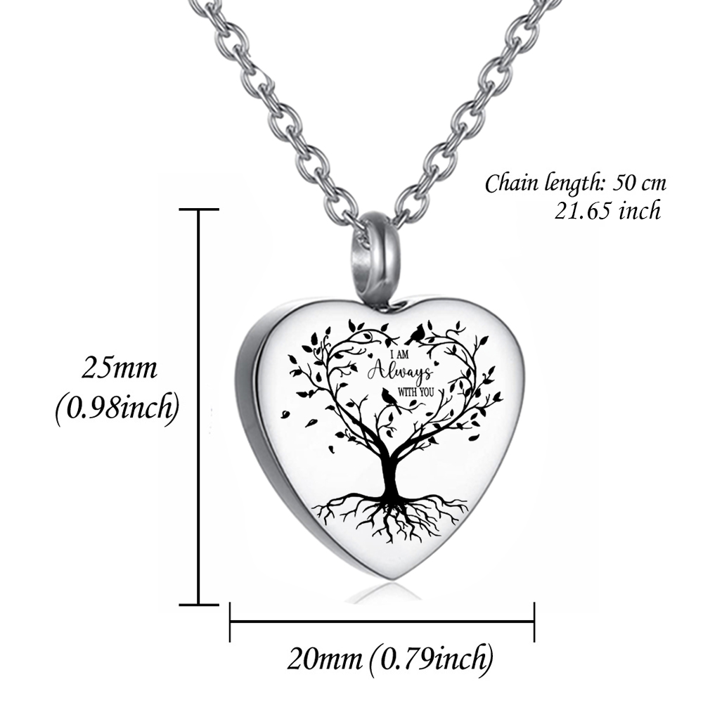 3가지 스타일의 스테인리스 스틸 유골 목걸이, 추모용  - Heart Locket Necklace Photo 리뷰 및 가격
