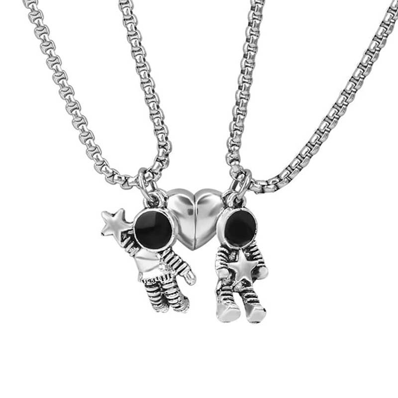 2개 세트 천문학 우주인 자석 커플 BFF 펜던트 목걸 - Magnetic Couple Matching Necklaces 리뷰 및 가격