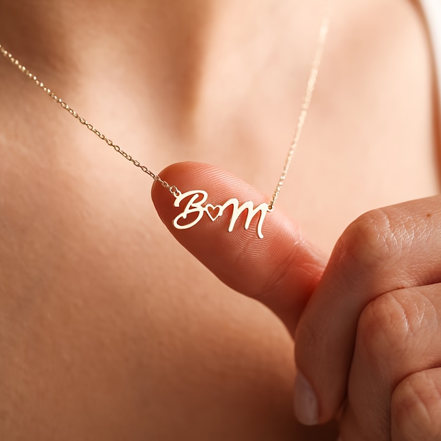 여성을위한 사용자 정의 이름 목걸이 방수 스테인레스 스 - Custom Name Necklace Stainless Steel 리뷰 및 가격