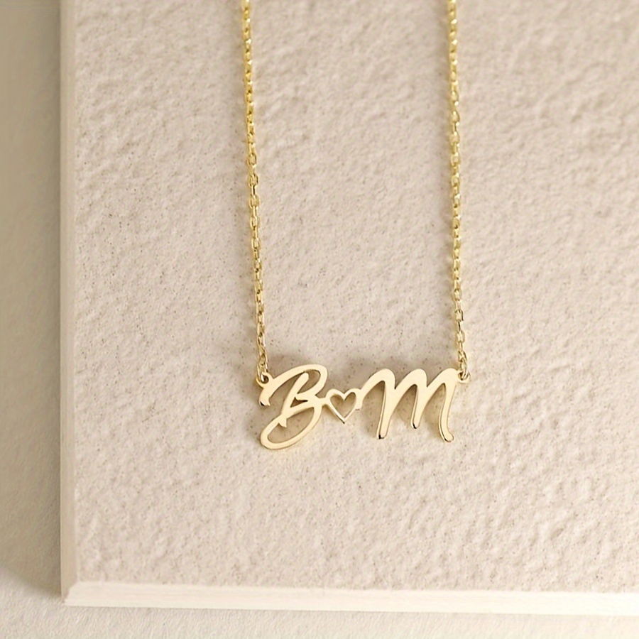 여성을위한 사용자 정의 이름 목걸이 방수 스테인레스 스 - Custom Name Necklace Stainless Steel 리뷰 및 가격