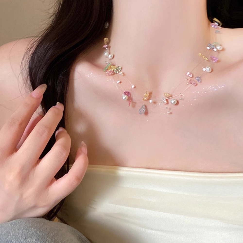여자를위한 다채로운 불가사리 쉘 진주 초커 목걸이 여자 - Layered Pendant Necklace Aesthetic 리뷰 및 가격