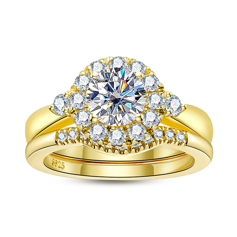 여성용 약혼 반지 세트, 925 스털링 실버, 1캐럿  - Moissanite Engagement Ring 1 Carat 리뷰 및 가격