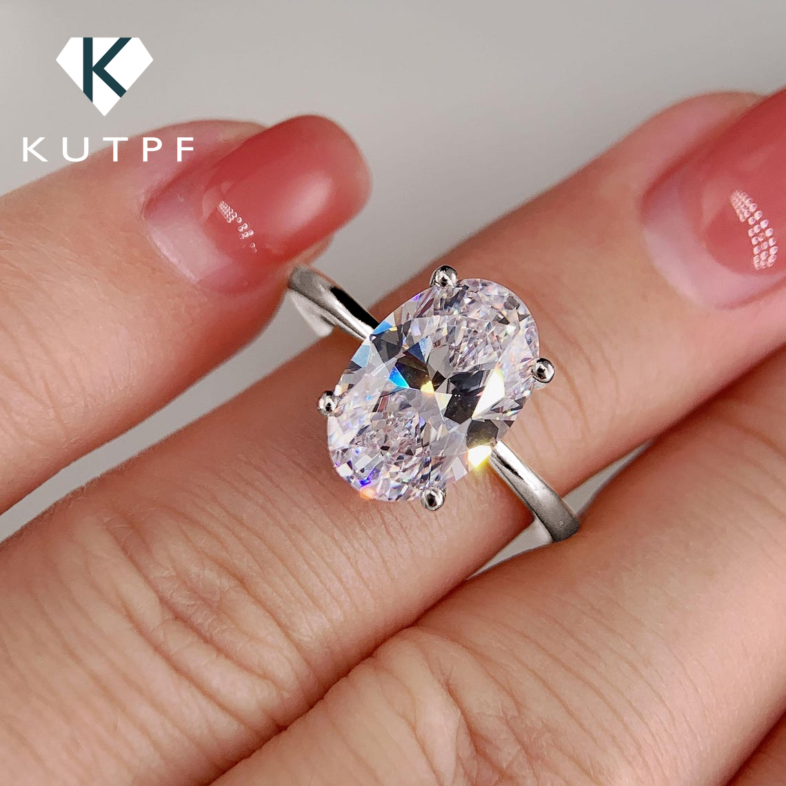 여성을 위한 1/2/3 캐럿 오벌 컷 모이사나이트 약혼 - Moissanite Engagement Ring 1 Carat 리뷰 및 가격