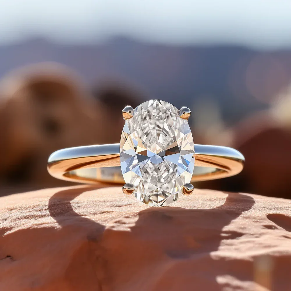 여성을 위한 1/2/3 캐럿 오벌 컷 모이사나이트 약혼 - Moissanite Engagement Ring 1 Carat 리뷰 및 가격