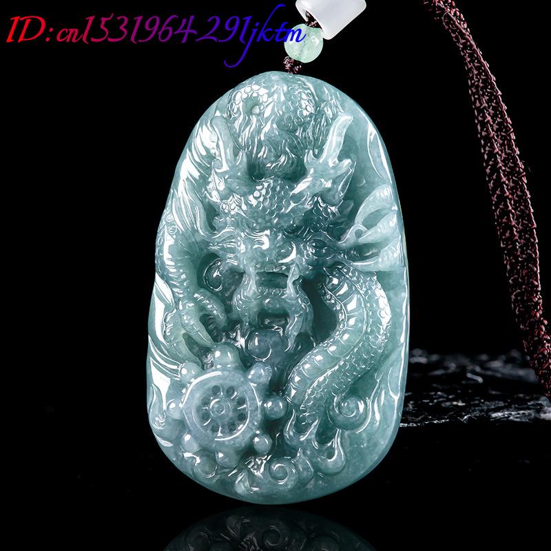 버마산 비취 용 펜던트 목걸이 버마산 비취석 패션 액세 - Necklaces 리뷰 및 가격
