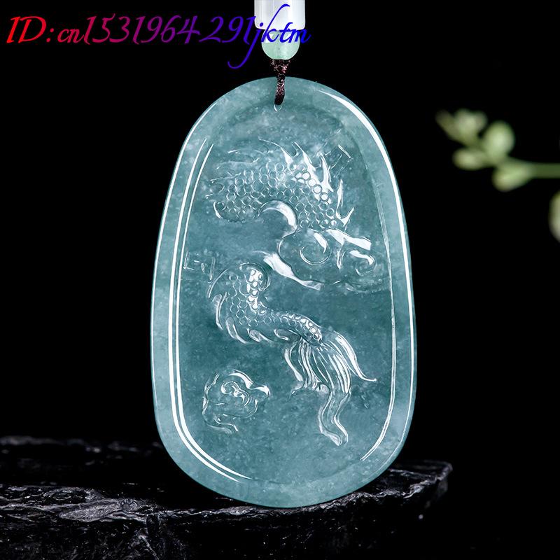버마산 비취 용 펜던트 목걸이 버마산 비취석 패션 액세 - Necklaces 리뷰 및 가격