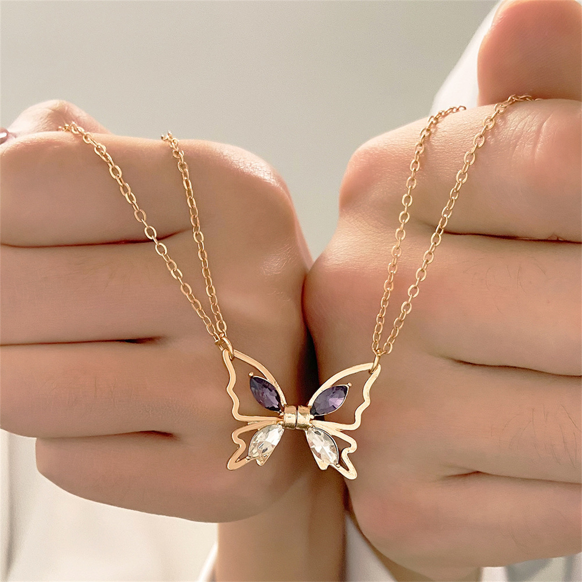 연인 BFF 자석 나비 목걸이 얇은 체인 매칭 칼라 데 - Magnetic Couple Matching Necklaces 리뷰 및 가격