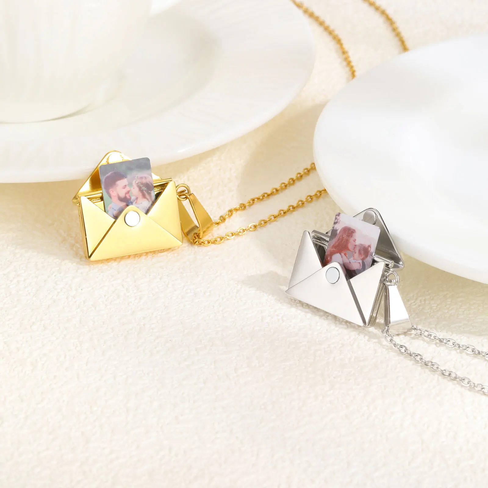 개인화 된 사진 로켓 목걸이 봉투 사랑 편지 모양 펜던 - Custom Name Necklace Stainless Steel 리뷰 및 가격