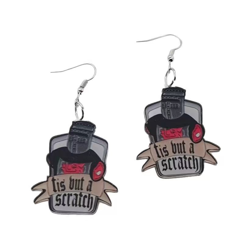 10개 아크릴 흑백 인용문 귀걸이, 여성용 귀걸이, 선 - Earrings 리뷰 및 가격