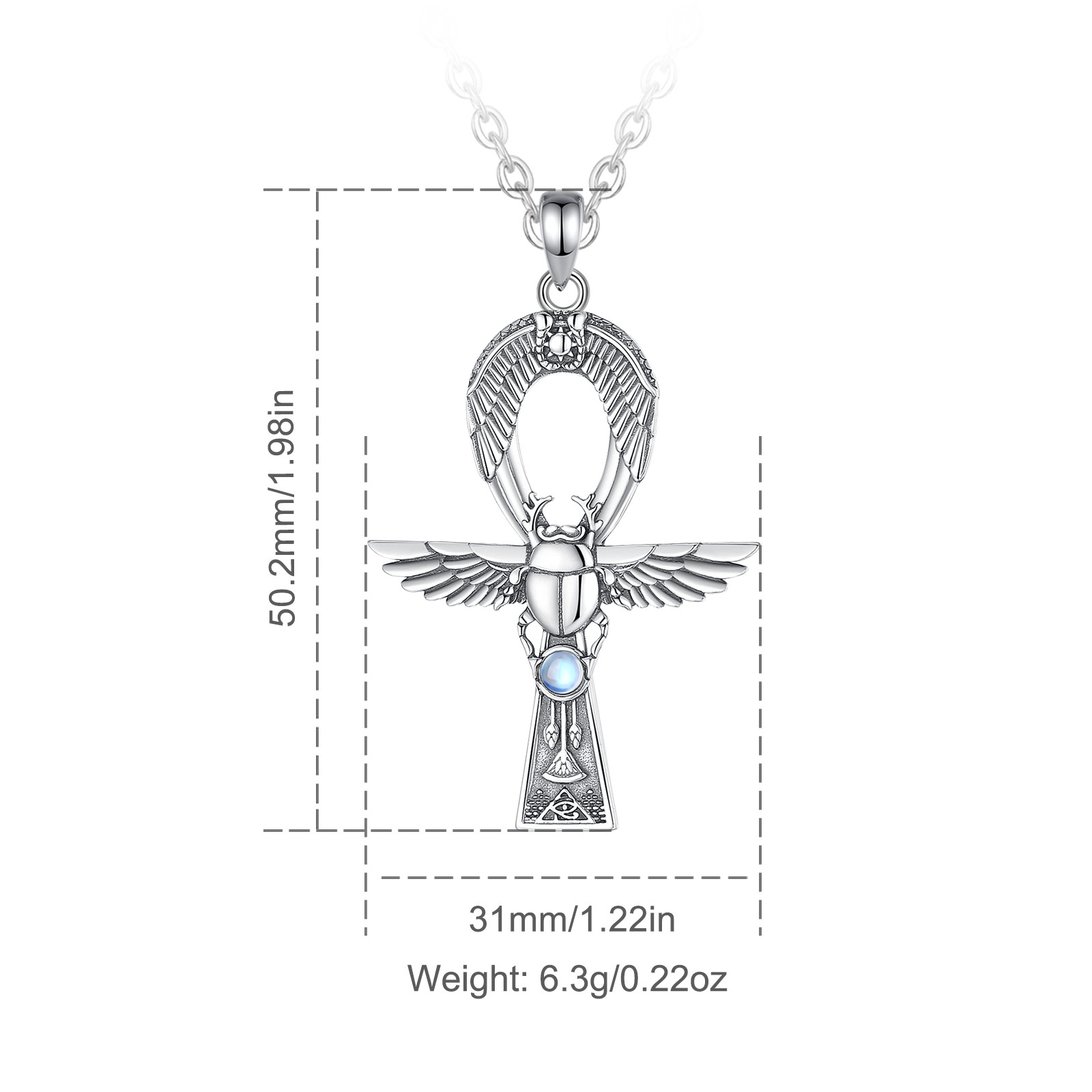 유도라 925 스털링 실버 고대 이집트 Ankh Gig - 925 Sterling Silver Chain Necklace Men 리뷰 및 가격