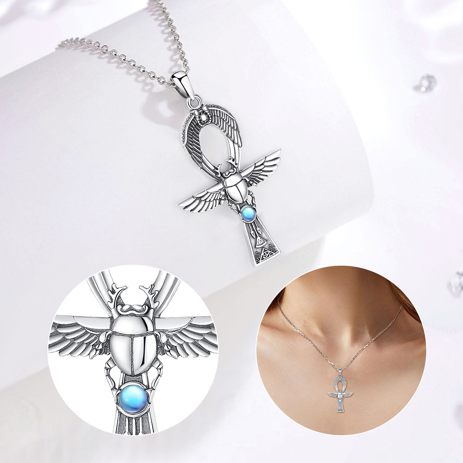 유도라 925 스털링 실버 고대 이집트 Ankh Gig - 925 Sterling Silver Chain Necklace Men 리뷰 및 가격