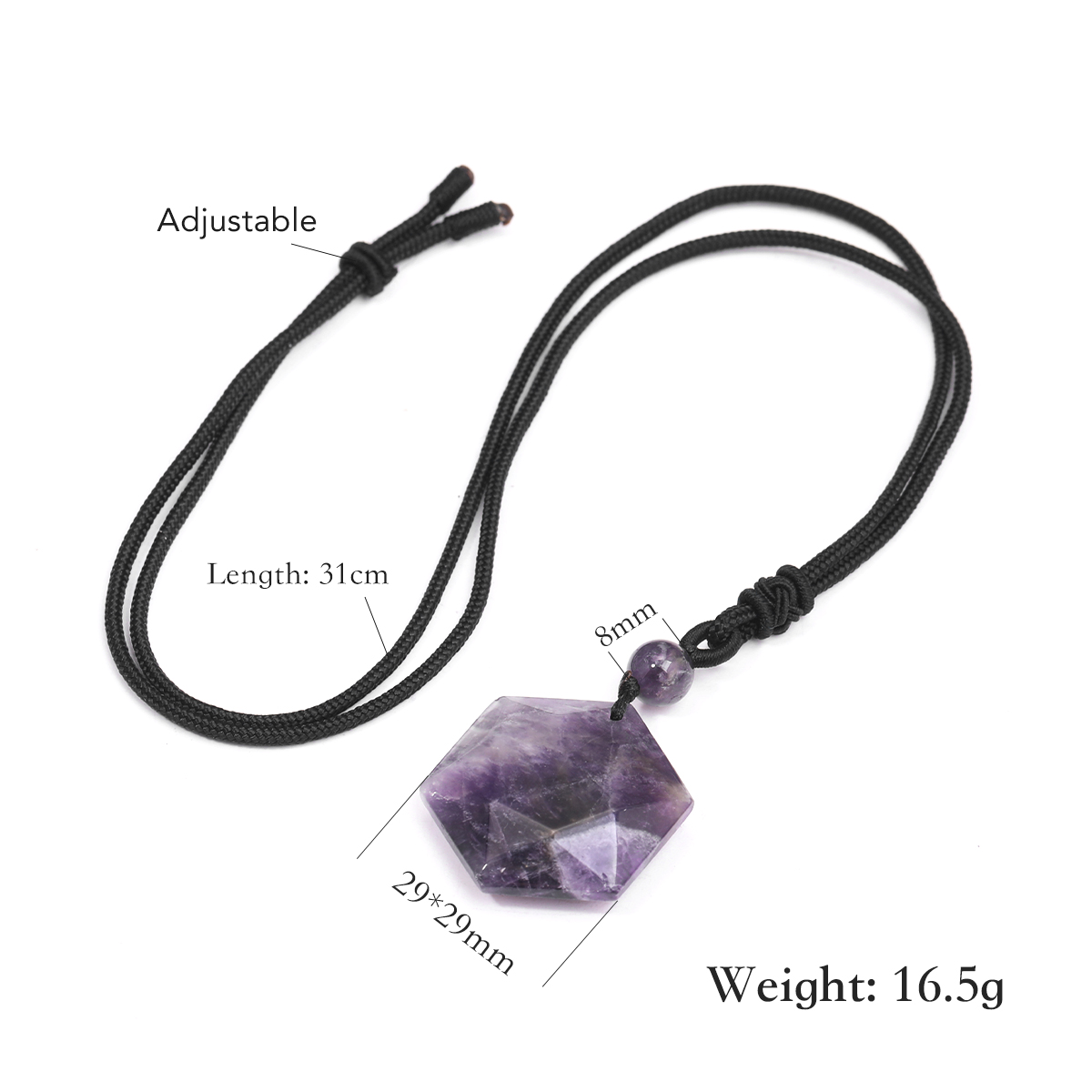 새로운 패션 호랑이 눈 별 펜던트 목걸이 천연석 자수정 - Crystal Pendant Necklace Natural Stone 리뷰 및 가격