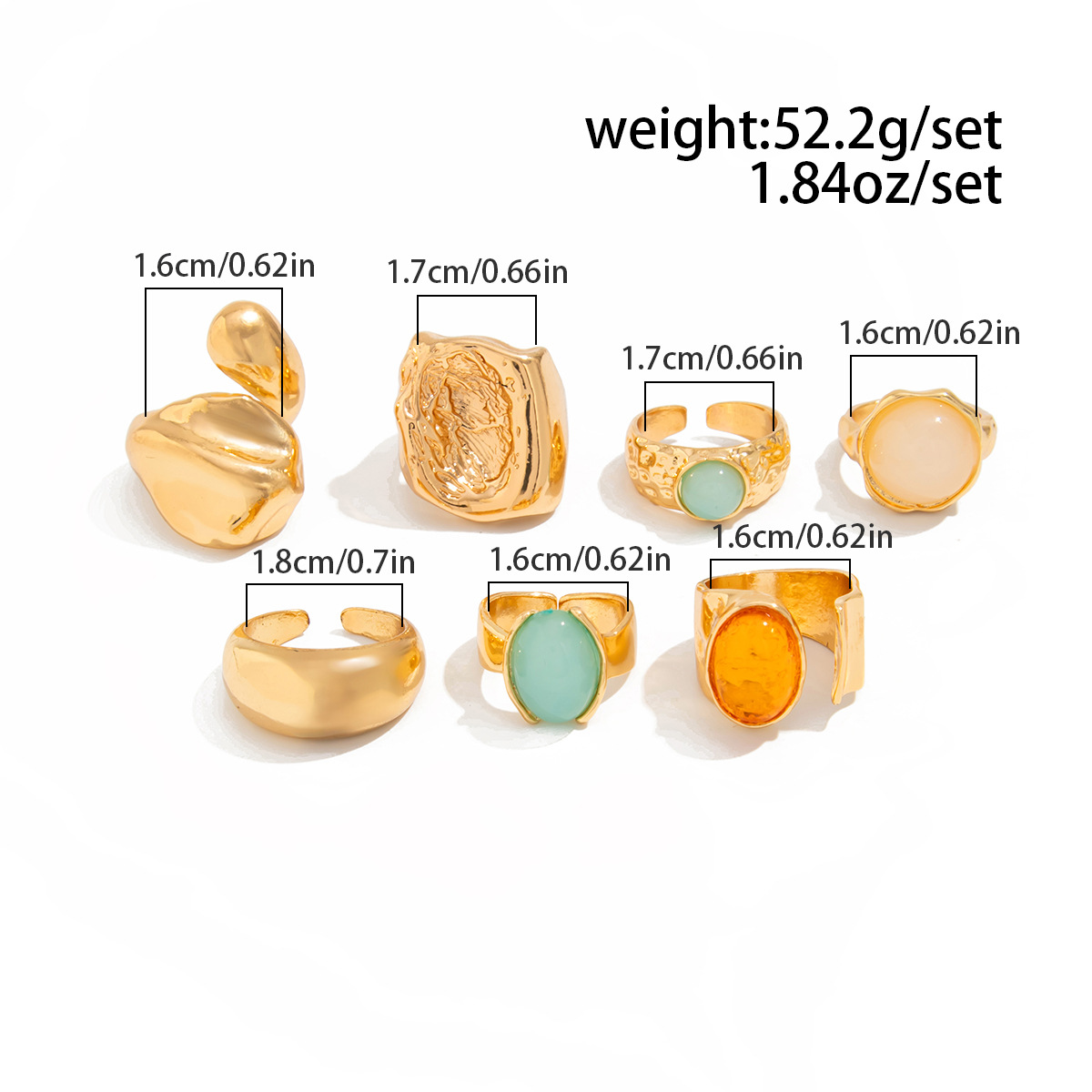 DIEZI 7 개/대 여성을위한 빈티지 여러 가지 빛깔 - Vintage Punk Knuckle Rings Set 리뷰 및 가격