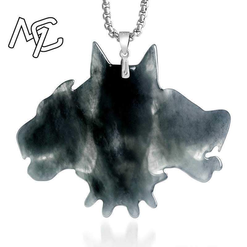 S925 실버 천연 옥 케르베로스 펜던트 목걸이 조각  - Necklaces 리뷰 및 가격