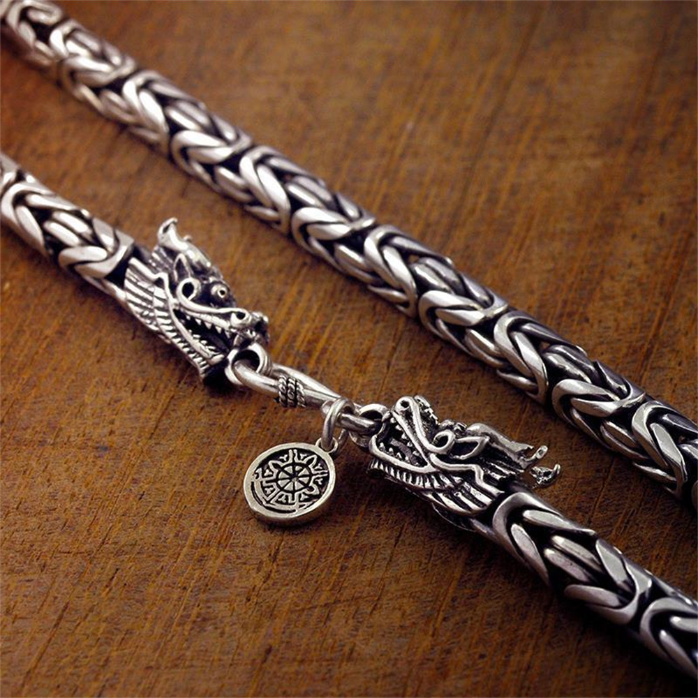OUYADI 남성용 925 스털링 실버 빈티지 산화 처 - 925 Sterling Silver Chain Necklace Men 리뷰 및 가격
