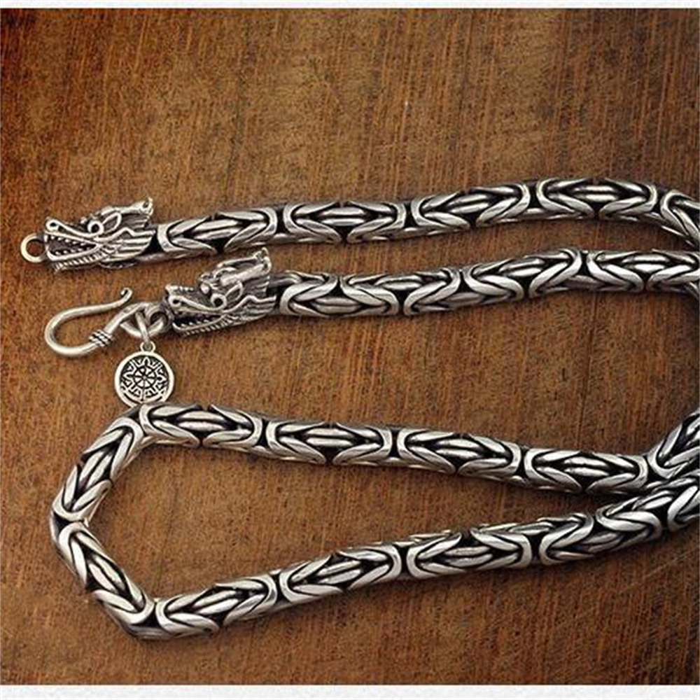 OUYADI 남성용 925 스털링 실버 빈티지 산화 처 - 925 Sterling Silver Chain Necklace Men 리뷰 및 가격