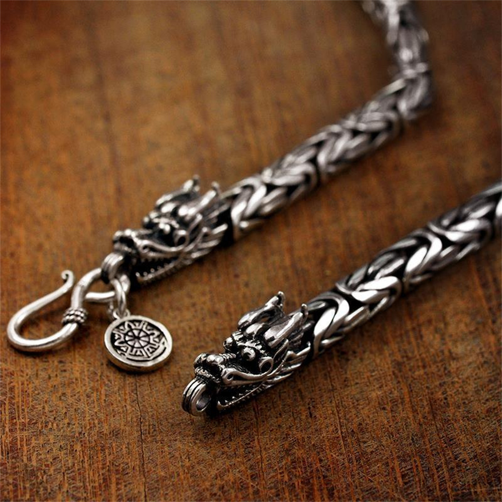 OUYADI 남성용 925 스털링 실버 빈티지 산화 처 - 925 Sterling Silver Chain Necklace Men 리뷰 및 가격
