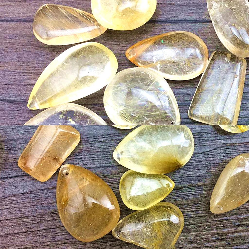 골드 루틸레이티드 쿼츠 크리스탈 펜던트 천연석 목걸이  - Crystal Pendant Necklace Natural Stone 리뷰 및 가격
